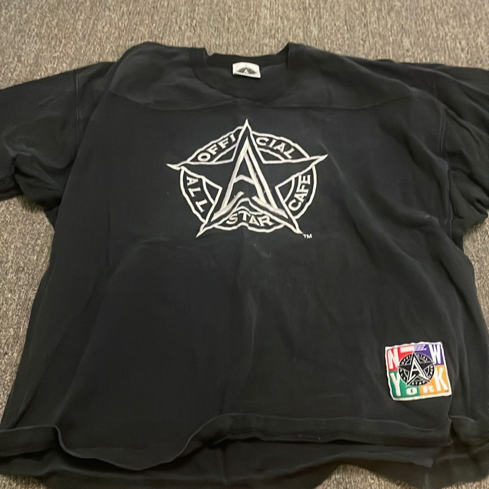 Oversized L heavy tshirt jersey v neck preowned gr8 condition faded black